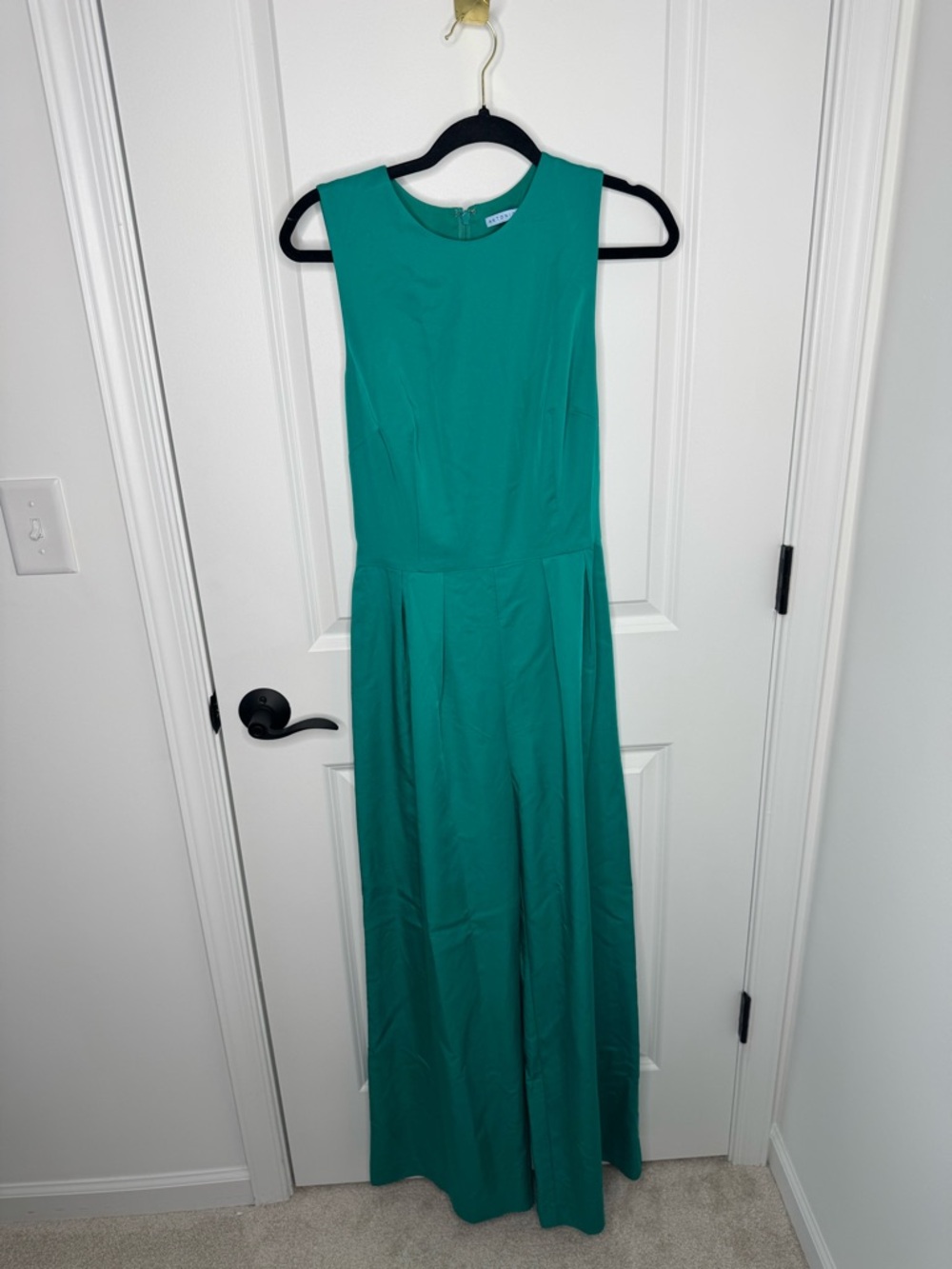 ANTONIO MELANI Teal Sleeveless wide leg belted Jumpsuit 6 NWT